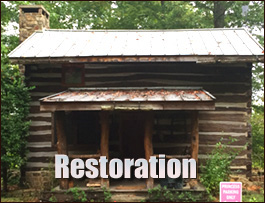 Historic Log Cabin Restoration  Wentworth, North Carolina